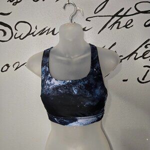 DIP Fit Sport Bra, Racerback, Blue Marble, S